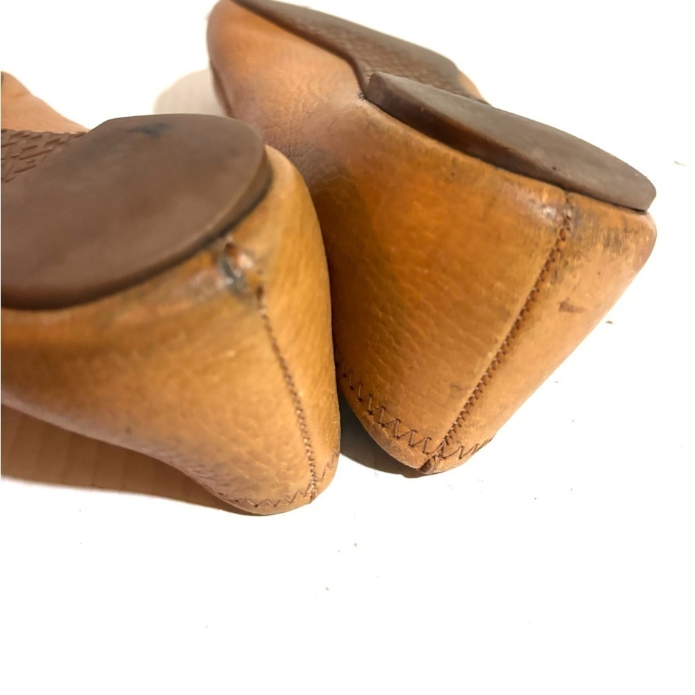 Tory Burch size 8.5 leather ballet flats round toes - Picture 5 of 5